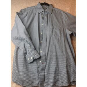 Daniel Cremieux Signature Collection Men's‎ Down Shirt Navy/White Size L #18